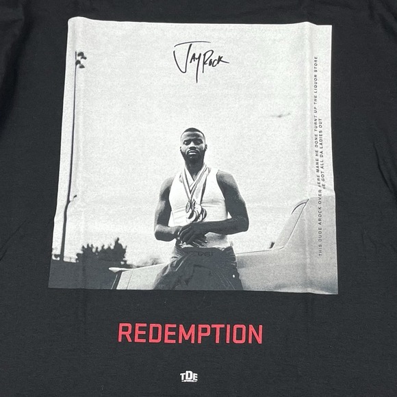 Jay Rock TDE Top Dog Promo Rap T Shirt Redemption Tour‎ 2018 Men's Large Hip Hop - Picture 2 of 5